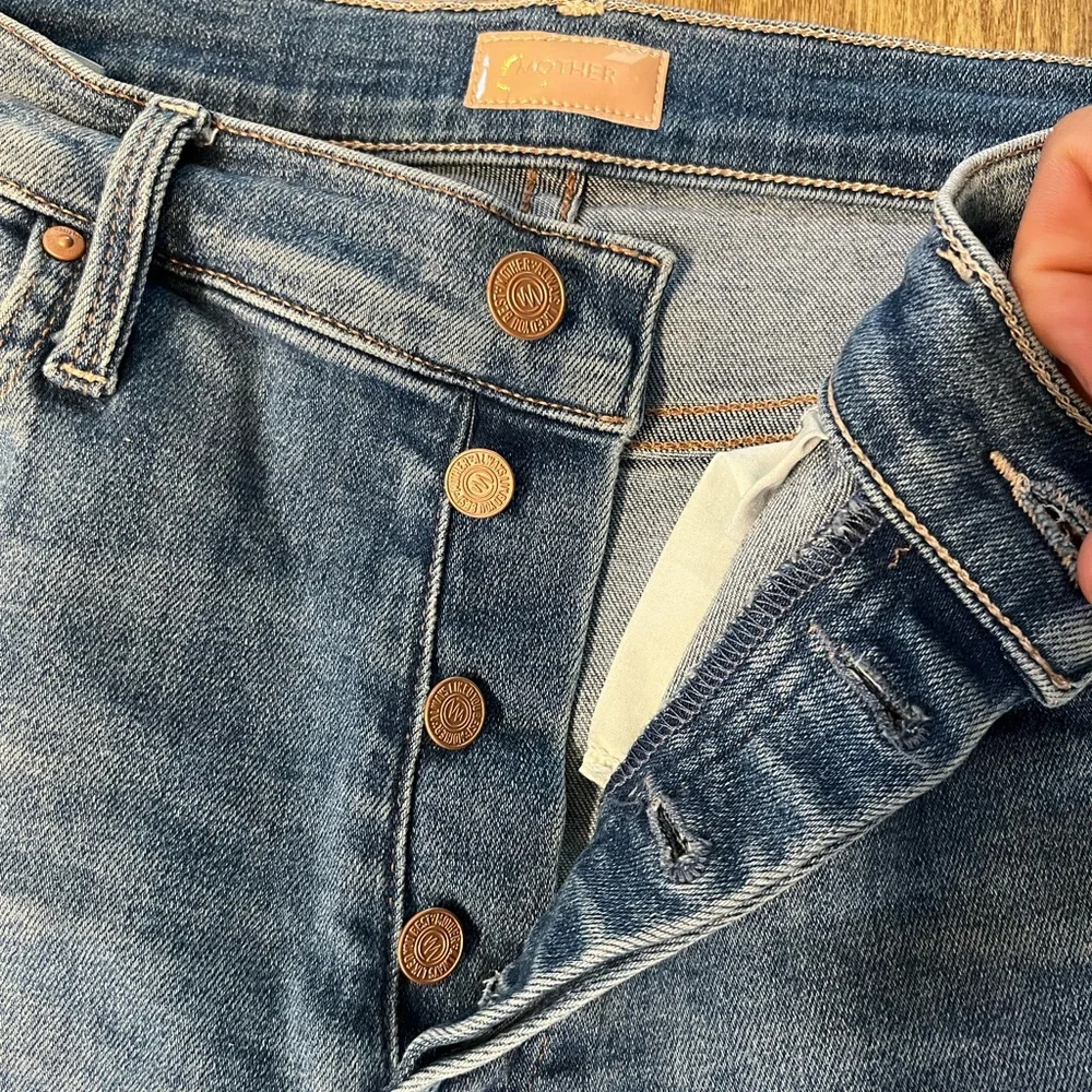 Mother The Tomcat Roller Fray A Groovy Kind Of Love Wash Jeans Size 29 Wide Leg - Picture 12 of 15